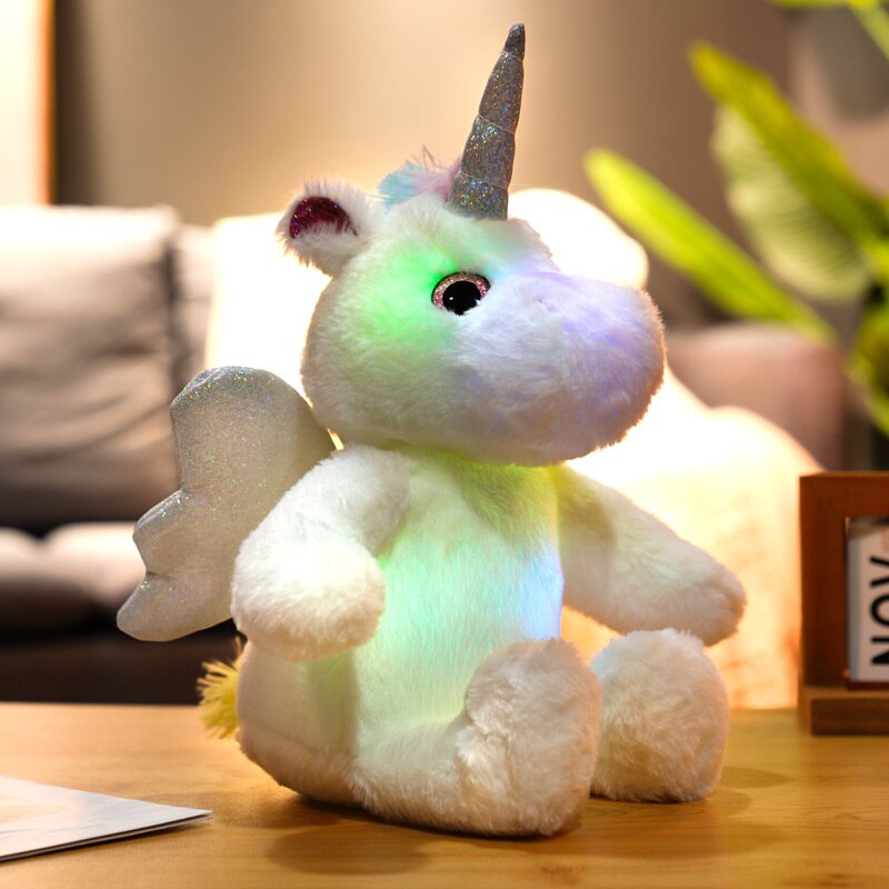 Colorful Luminous Alpaca Unicorn LED Light Plush Pillow Toys