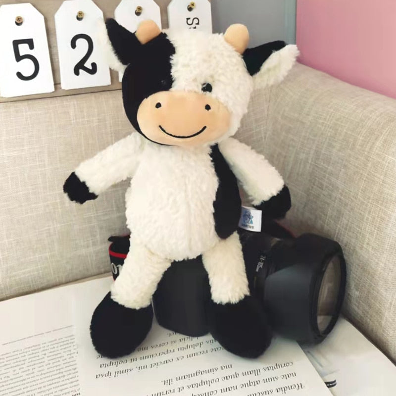 Soft Plushie Cow Toys Stuffed Animal Milk Cattle Dolls