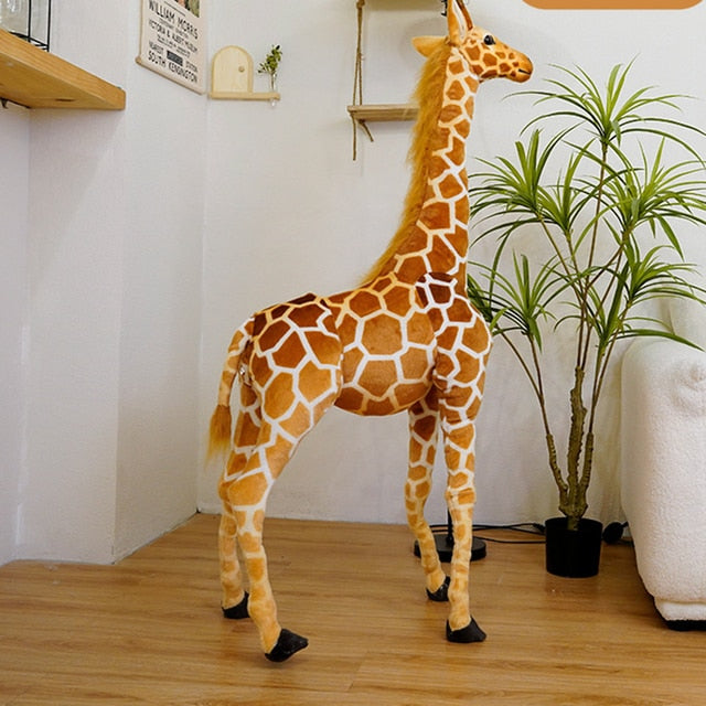 50-120cm Giant Real Life Giraffe Plush Toys Stuffed Decor