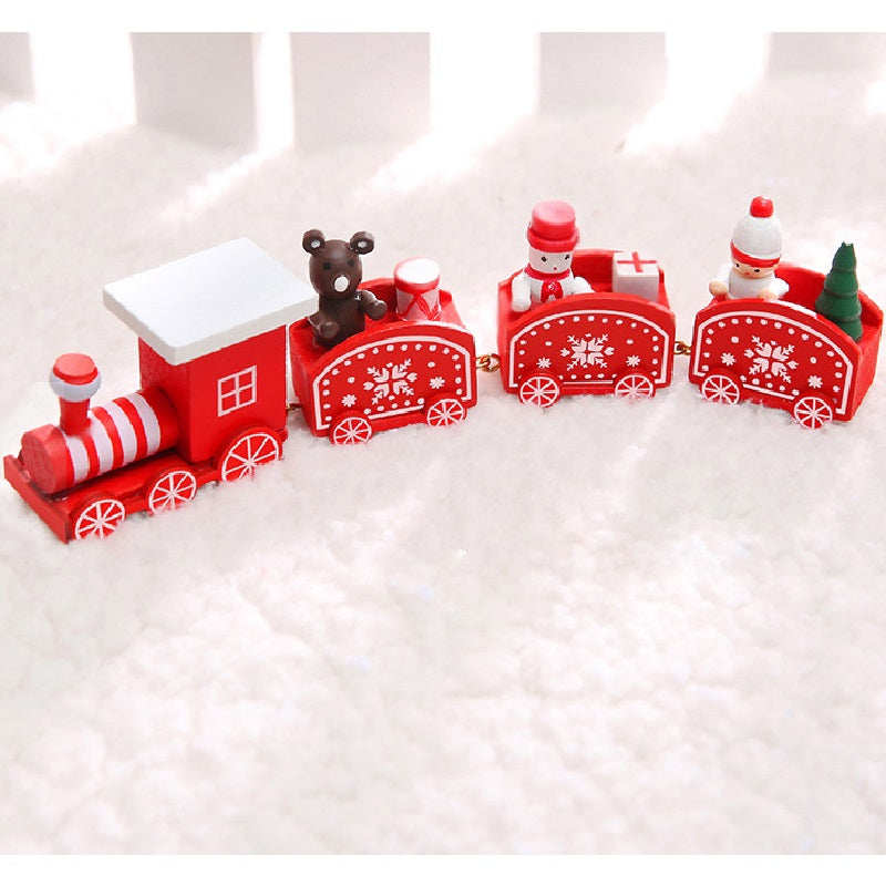Christmas Wooden Train Different Colors Different Kinds of Christmas Gifts for Children