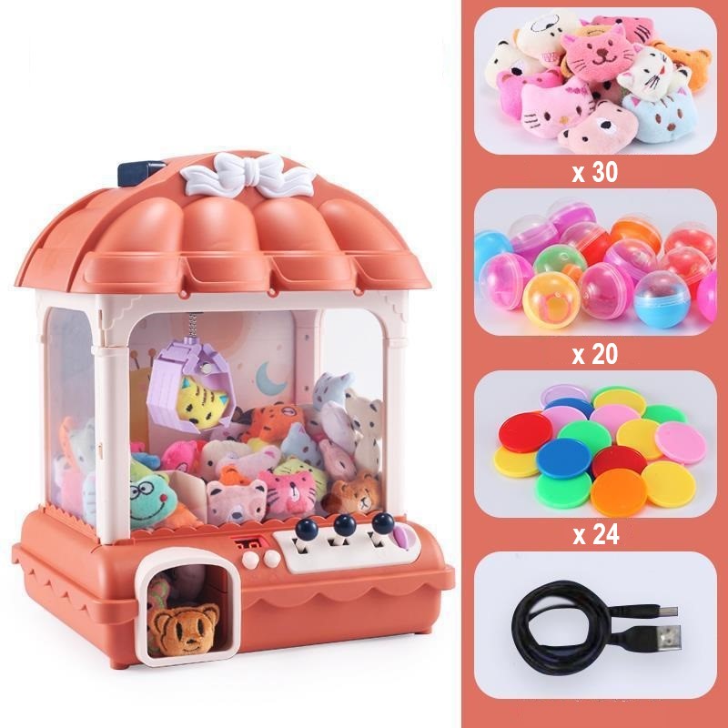 Claw Toys Mini Claw Machine Intelligent System with Music and Lighting Best Gift for Children