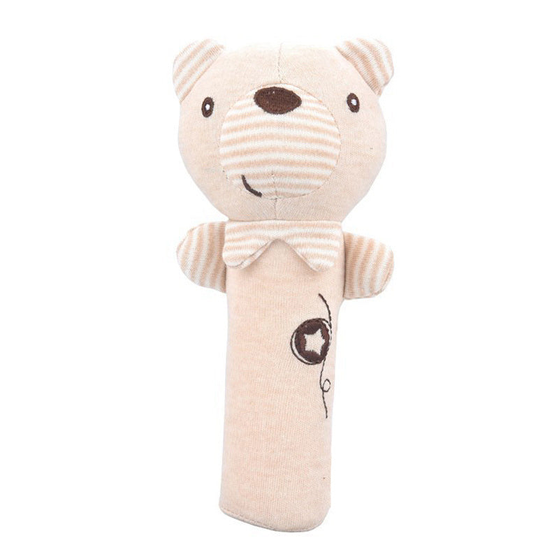 Baby Hand Rattle Plush Toy,  Early Education Animal Round Hand Rattle Doll, Baby Comforting Toy