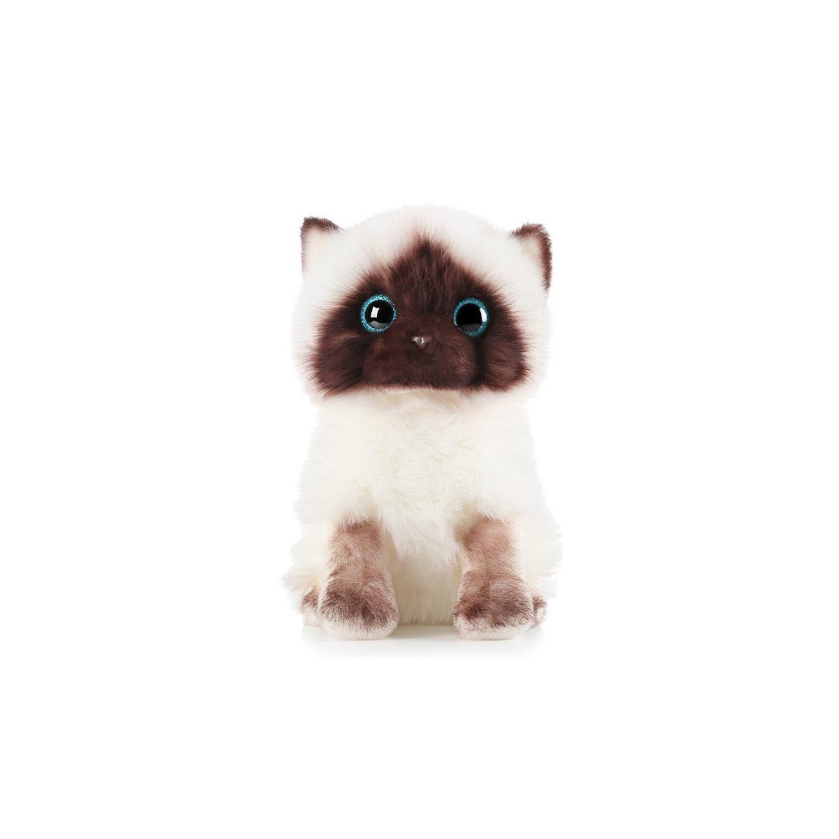 Adorable Lifelike White Siamese Cat Plush Toy - 0cm