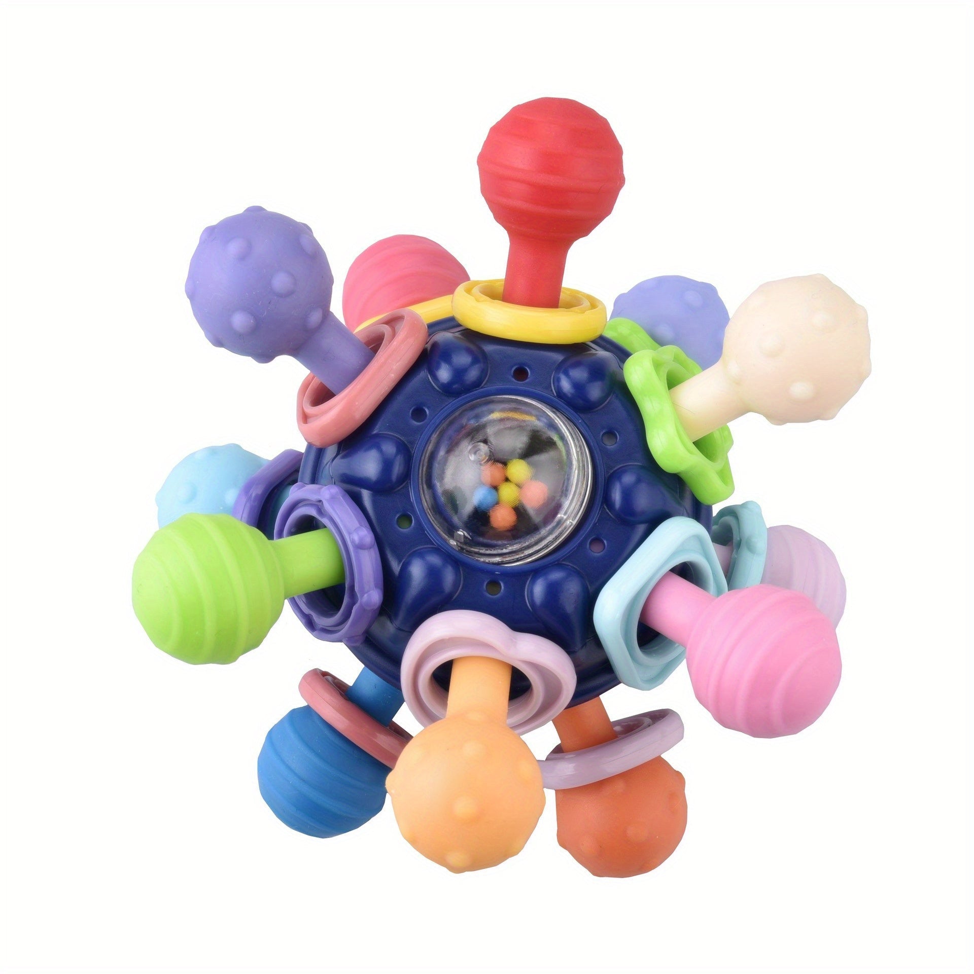 Baby Hand Grip Ball: Soft Glue Ball for 0-3yrs Old - Perfect Teething Toy & Hand Rattle!