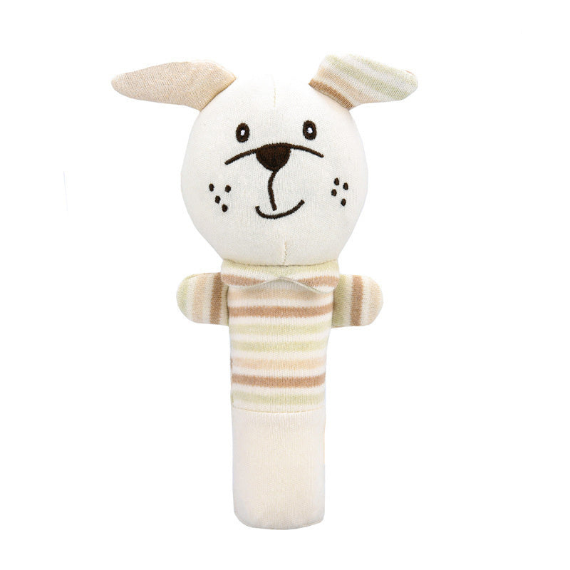 Baby Hand Rattle Plush Toy,  Early Education Animal Round Hand Rattle Doll, Baby Comforting Toy