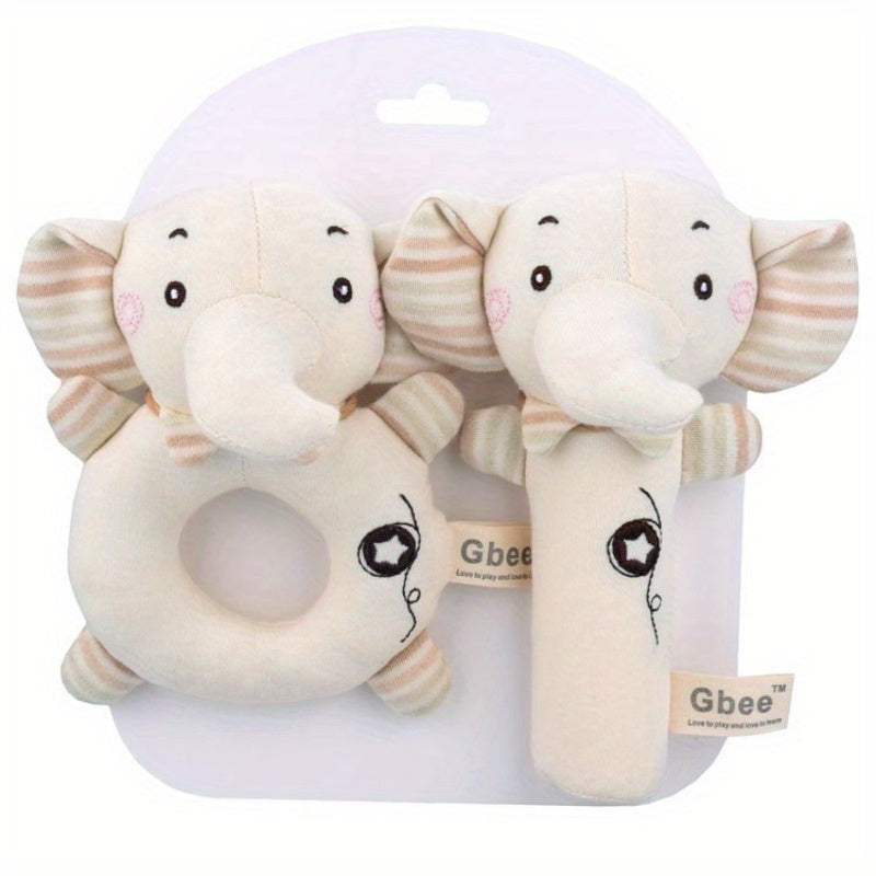 Organic Cotton Baby Rattle Stick - Soothing Toy for 0-1 Year Olds with Bells for Fun & Engagement!