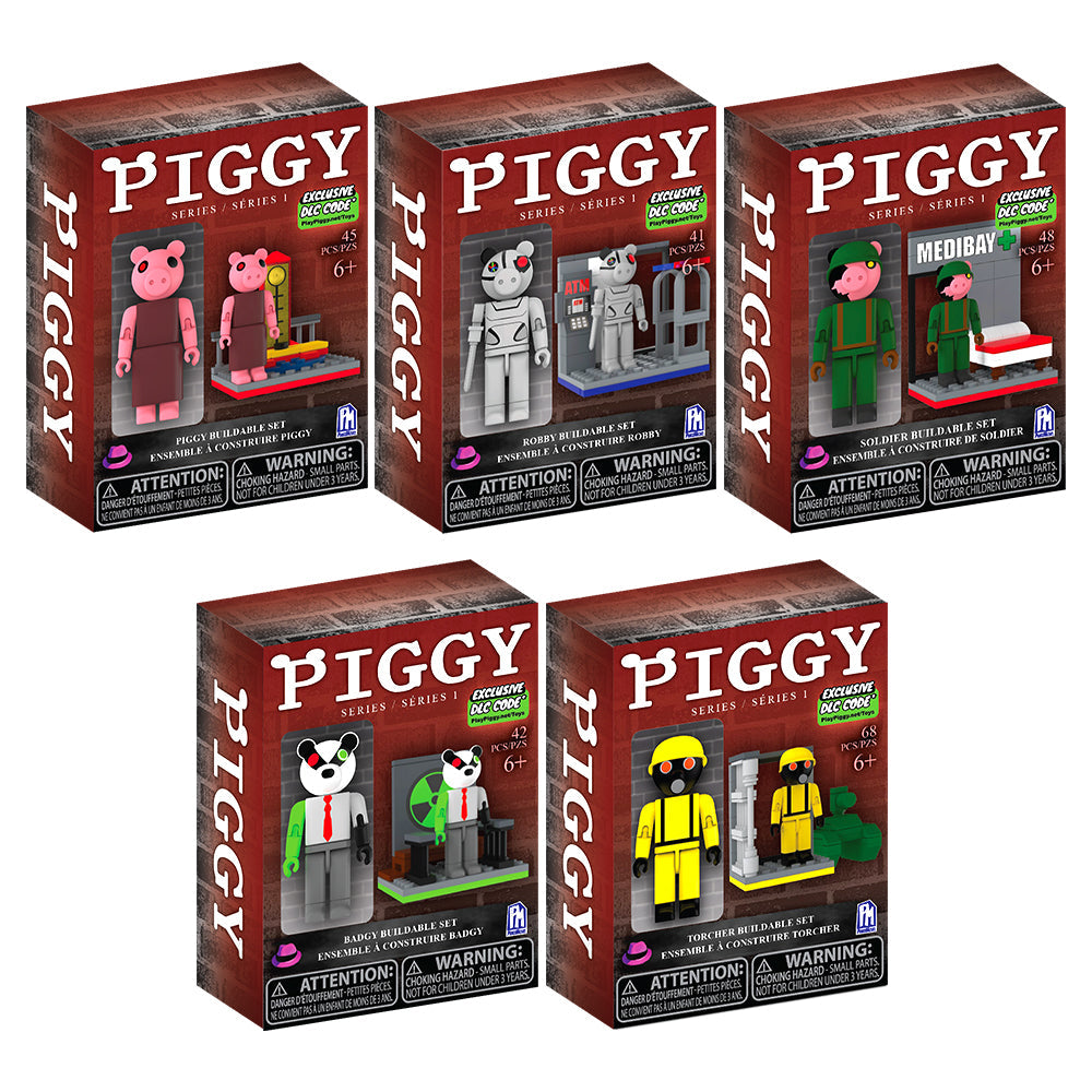 PIGGY - Single Figure Complete Buildable Sets (5 Sets, Series 1) [Includes DLC]